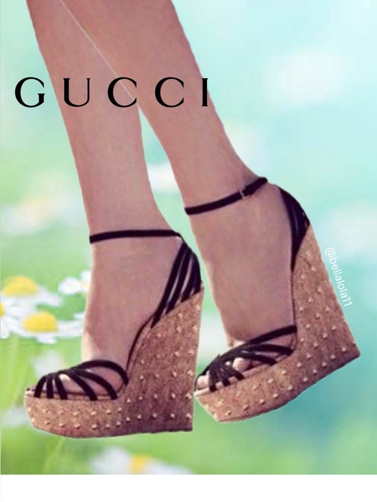 Gucci Shoes - AUTHENTIC GUCCI RESORT COLLECTION STUDDED WEDGES
